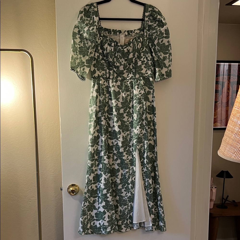 KEEPSAKE the Label Midi Dress in Green Floral Print - 4